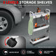 Heavy Duty 3-Shelf Slim Rolling Storage Cart<br>Plastic Shelves Diemsion 4.9 in. D x 15 in. W