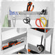Heavy Duty 3-Shelf Slim Rolling Storage Cart<br>Plastic Shelves Diemsion 4.9 in. D x 15 in. W