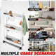 Heavy Duty 3-Shelf Slim Rolling Storage Cart<br>Plastic Shelves Diemsion 4.9 in. D x 15 in. W