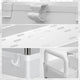 Heavy Duty 4-Shelf Slim Rolling Storage Cart<br>Plastic Shelves Diemsion 4.92 in. D x 15.04 in. W
