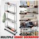 Heavy Duty 4-Shelf Slim Rolling Storage Cart<br>Plastic Shelves Diemsion 4.92 in. D x 15.04 in. W