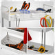 Heavy Duty 4-Shelf Slim Rolling Storage Cart<br>Plastic Shelves Diemsion 8.46 in. D x 15.2 in. W