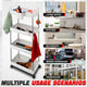 Heavy Duty 4-Shelf Slim Rolling Storage Cart<br>Plastic Shelves Diemsion 8.46 in. D x 15.2 in. W