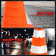 2Pcs 28 in. Foldable Collapsible Traffic Safety Cones<br>w/Heavy-Duty Base