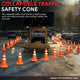 4Pcs 18 in. Foldable Collapsible Traffic Safety Cones<br>w/Heavy-Duty Base