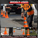 4Pcs 18 in. Foldable Collapsible Traffic Safety Cones<br>w/Heavy-Duty Base