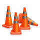 4Pcs 18 in. Foldable Collapsible Traffic Safety Cones<br>w/Heavy-Duty Base