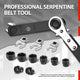 13Pcs Serpentine Belt Removal & Installation Tool Kit<br>17.5 in. In Length & 21-Tooth Reversible Ratchet