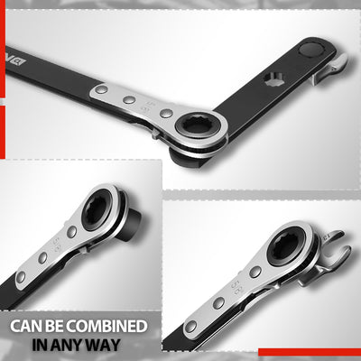 13Pcs Serpentine Belt Removal & Installation Tool Kit<br>17.5 in. In Length & 21-Tooth Reversible Ratchet
