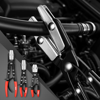 3Pcs Carbon Steel Hose Pinch-off Pliers Set<br>8 in.&10 in.&12 in.