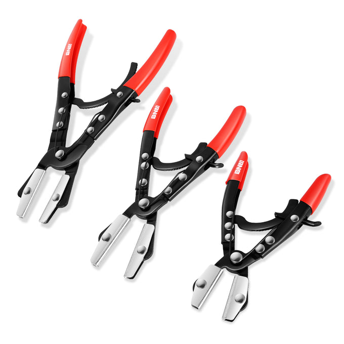 3Pcs Carbon Steel Hose Pinch-off Pliers Set<br>8 in.&10 in.&12 in.