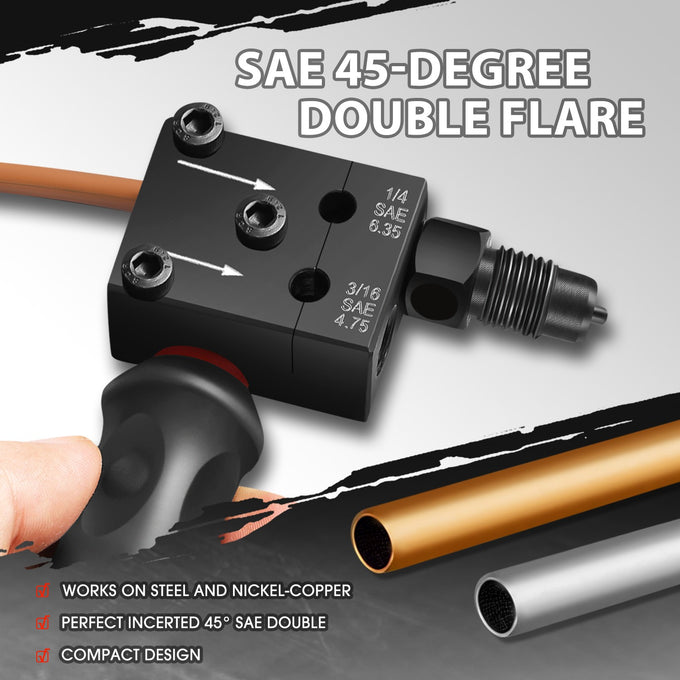 Detachable Handle Brake Line Double Flaring Tool Set<br>Creating 45degree SAE Double Single and Bubble Flares