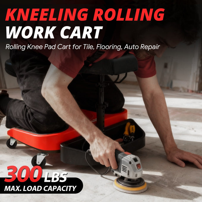 300lbs 5 Swivel Casters Kneeling Sitting Creeper<br>26 in. L x 20 in. W x 21-25 in. H