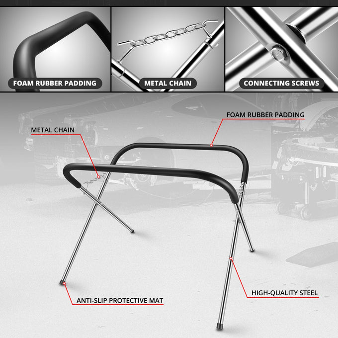 220lbs Portable Auto Body Folding Bumper Stand<br>Work For Repair Garage