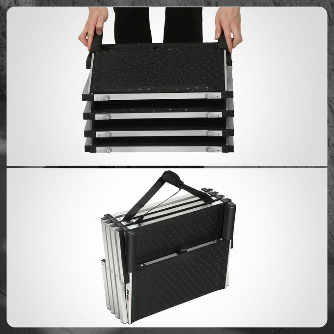 Portable Folding Non-Slip 4 Steps Dog Pet Stair<br>47.3 in. L x 23.2 in. H