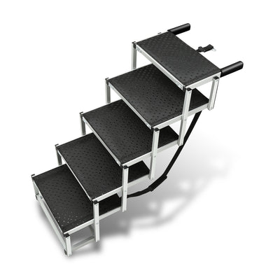 Portable Folding Non-Slip 5 Steps Dog Pet Stair<br>48.8 in. L x 29.9 in. H