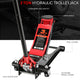 Dual Piston Pump 6000LBS Hydraulic Floor Jack<br>Large Steel Casters and 360-Degree Swivel Casters