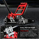 Dual Piston Pump 6000LBS Hydraulic Floor Jack<br>Large Steel Casters and 360-Degree Swivel Casters