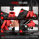 Dual Piston Pump 6000LBS Hydraulic Floor Jack<br>Large Steel Casters and 360-Degree Swivel Casters