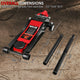 Dual Piston Pump 6000LBS Hydraulic Floor Jack<br>Large Steel Casters and 360-Degree Swivel Casters