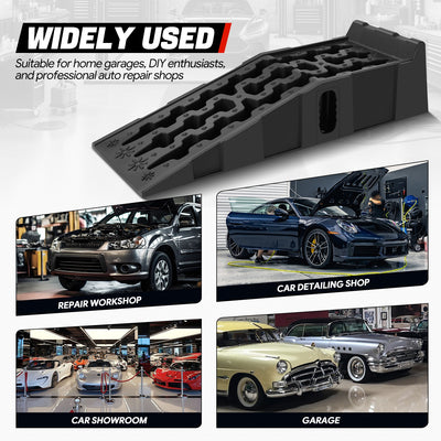 7 Ton Load Capacity 6.7 in. Car Lift Ramps<br>Overall Dimensions 35.8 in. L ¡Á 11.8 in. W ¡Á 8.6 in. H