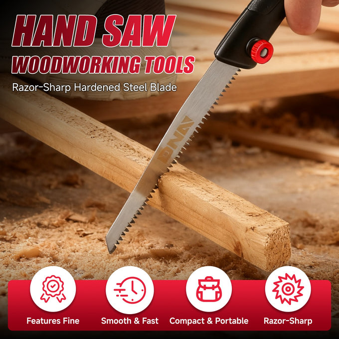 3-Piece 6.1/6.9 In. Mini Japanese Pull Saw<br>For Wood PVC Bamboo Cutting