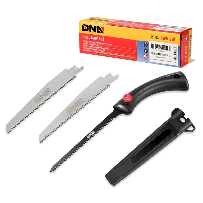 3-Piece 6.1/6.9 In. Mini Japanese Pull Saw<br>For Wood PVC Bamboo Cutting