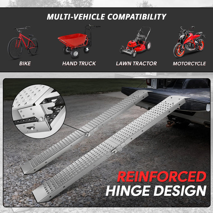 Heavt Duty Folding Ramps w/ 4 Dies<br>880 lbs Capacity 70 in. x 9 in.