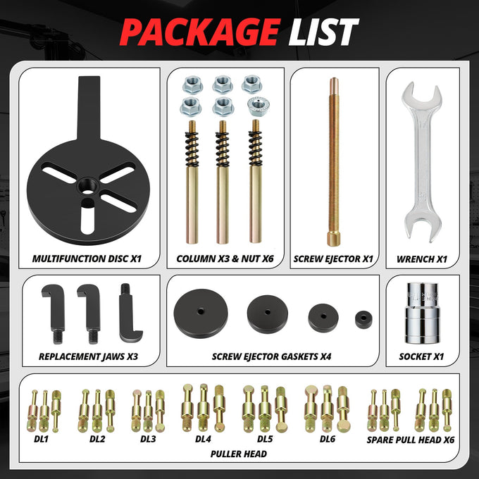 36 in1 Bearing Puller Separator Kit<br>Blind Hole Bearing Puller Bearing Removal Tool