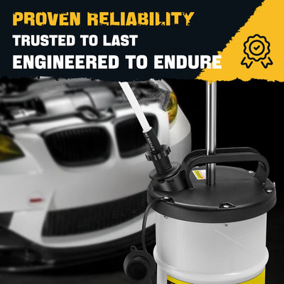 Fluid Pneumatic and Manual Oil Extractor Pump Tool Set<br>w/ Extended Oil Suction Hose&Brake Bleeding Hose