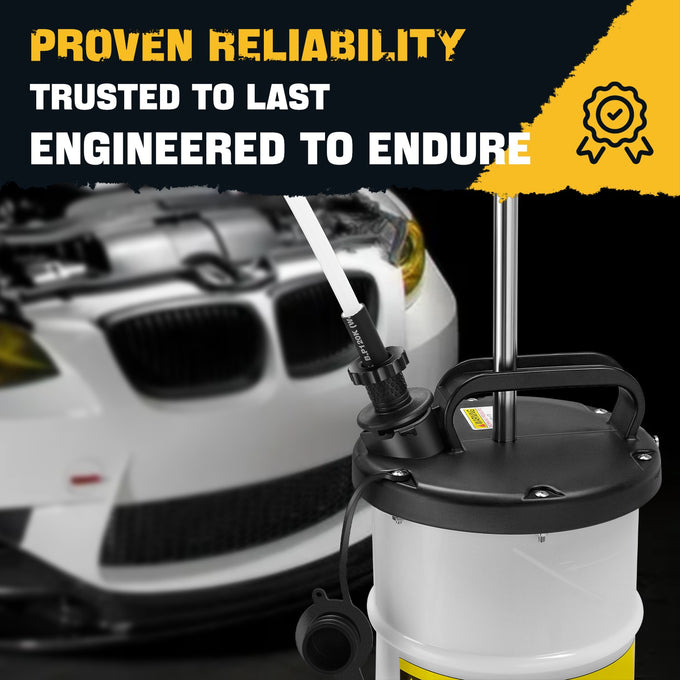 Fluid Pneumatic and Manual Oil Extractor Pump Tool Set<br>w/ Extended Oil Suction Hose&Brake Bleeding Hose