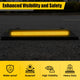 2Pcs Heavy Duty Garage Rubber Parking Stopper<br>21.2 in. X 5.7 in. X 3.14 in. w/ 1 Reflective Strip