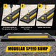2Pcs Heavy Duty Garage Rubber Parking Stopper<br>21.2 in. X 5.7 in. X 3.14 in. w/ 1 Reflective Strip