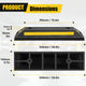 2Pcs Heavy Duty Garage Rubber Parking Stopper<br>21.2 in. X 5.7 in. X 3.14 in. w/ 1 Reflective Strip