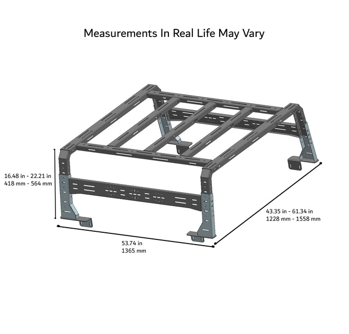 Overland Bed Rack <br>15-24 Chevy Colorado, 05-24 Toyota Tacoma