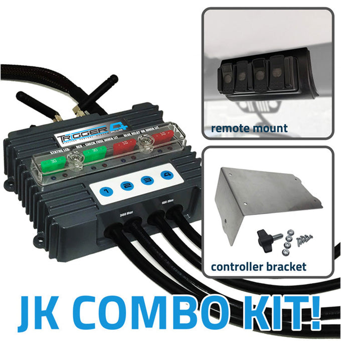 4 PLUS Wireless Accessory Control System COMBO KIT <br>07-17 Jeep Wrangler, 2018 JK