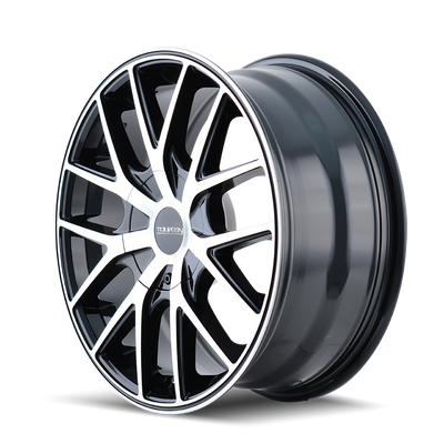 TR60 3260 17x7.5in Gloss Black Machined Wheel <br> 5x112/120 BP / 42 mm offset / 72.62 mm Hub