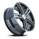 TR62 3262 16x7in Gloss Black Machined Wheel <br> 4x100/114.3 BP / 40 mm offset / 67.1 mm Hub