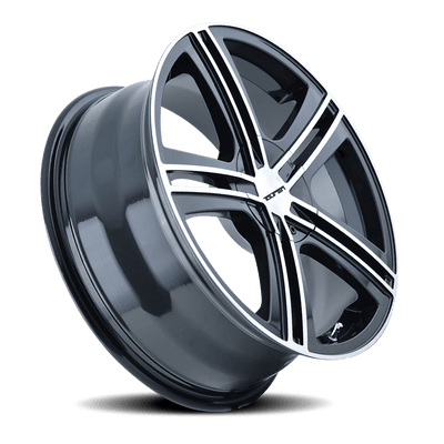TR62 3262 17x7in Gloss Black Machined Wheel <br> 4x100/114.3 BP / 40 mm offset / 67.1 mm Hub
