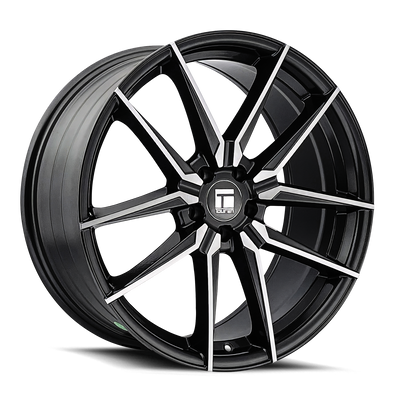 18x8in Gloss Graphite Brushed With Dark Wheel <br> 5x112 BP / 35 mm offset / 66.6 mm Hub