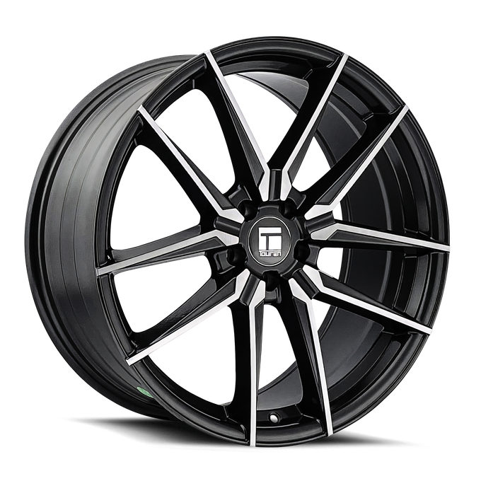 18x8in Gloss Graphite Brushed With Dark Wheel <br> 5x112 BP / 35 mm offset / 66.6 mm Hub