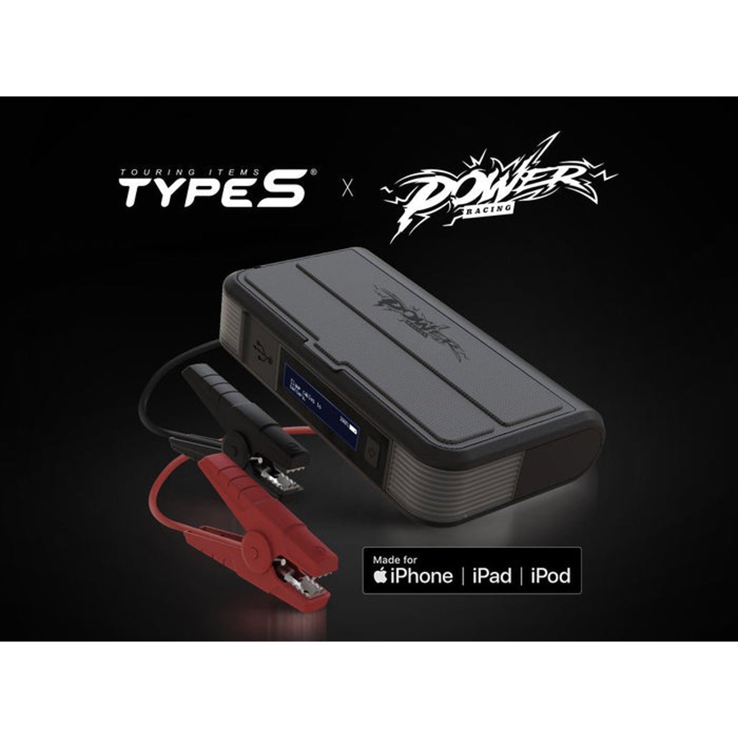 8000mAh Wireless Jump Starter w/MFI Lightening Cable