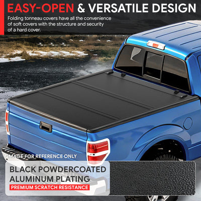 5.5Ft Bed Low Profile Tri-Fold Hard Tonneau Cover<br>04-14 Ford F-150, 06-08 Lincoln Mark LT