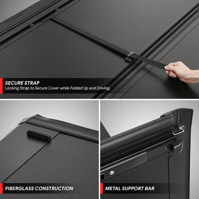 5.7Ft Bed Low Profile Tri-Fold Hard Tonneau Cover<br>19-25 Ram 1500