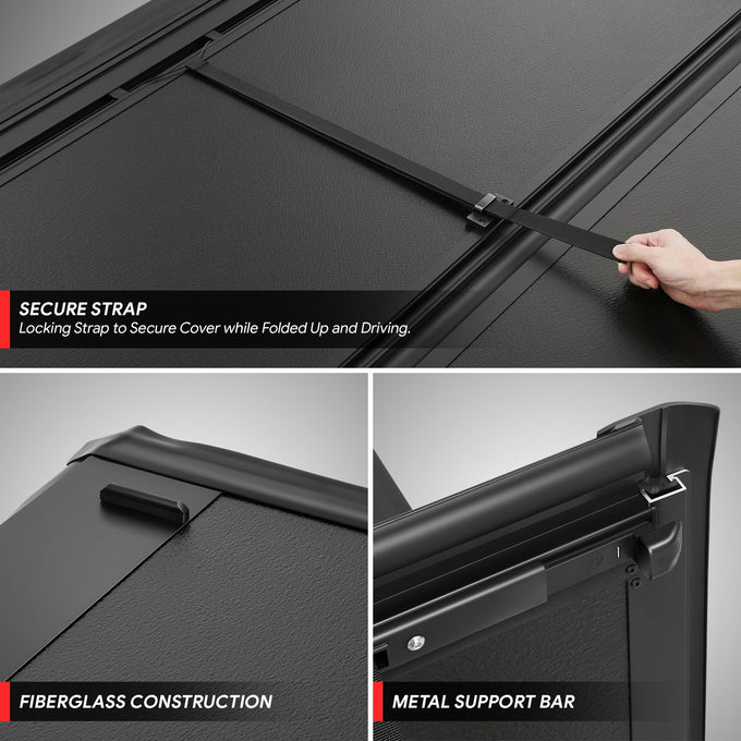 5.7Ft Bed Low Profile Tri-Fold Hard Tonneau Cover<br>19-25 Ram 1500