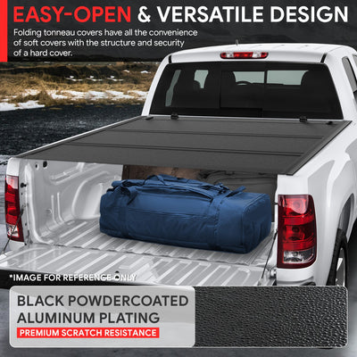 5.8Ft Bed Low Profile Tri-Fold Hard Tonneau Cover<br>07-18 Chevy Silverado, GMC Sierra 1500