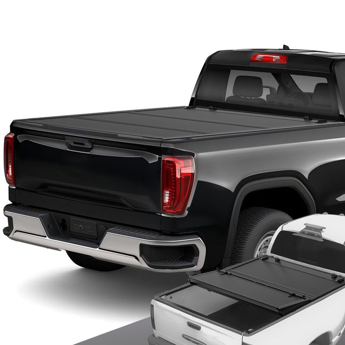 5.8Ft Bed Low Profile Tri-Fold Hard Tonneau Cover<br>19-25 Chevy Silverado 1500, GMC Sierra 1500