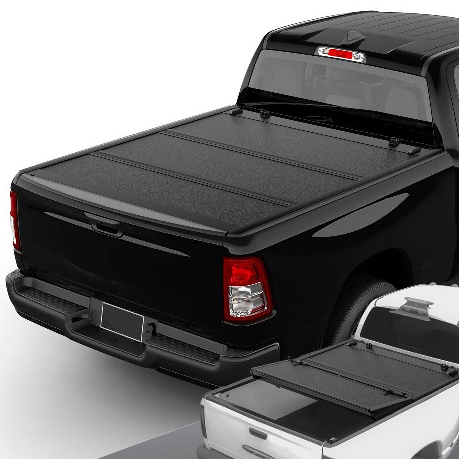 5.7Ft Bed Low Profile Tri-Fold Hard Tonneau Cover<br>09-18 Ram 1500, 19-25 Classic