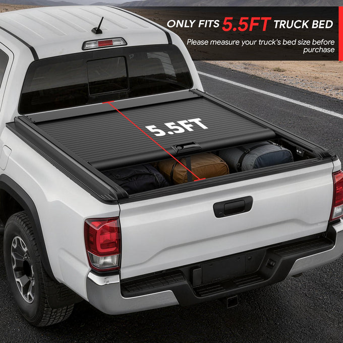 5.5Ft Bed Retractable Tonneau Cover<br>09-26 Ford F-150