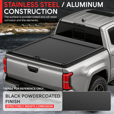 5Ft Bed Retractable Tonneau Cover<br>24-26 Toyota Tacoma